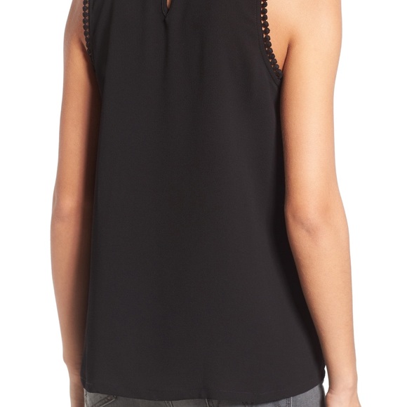 Halogen Nordstrom lace and crepe top large - Picture 3 of 9